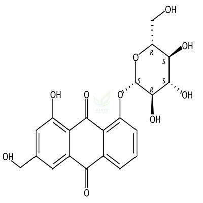 芦荟大黄素-8-O-葡萄糖苷  CAS号：33037-46-6