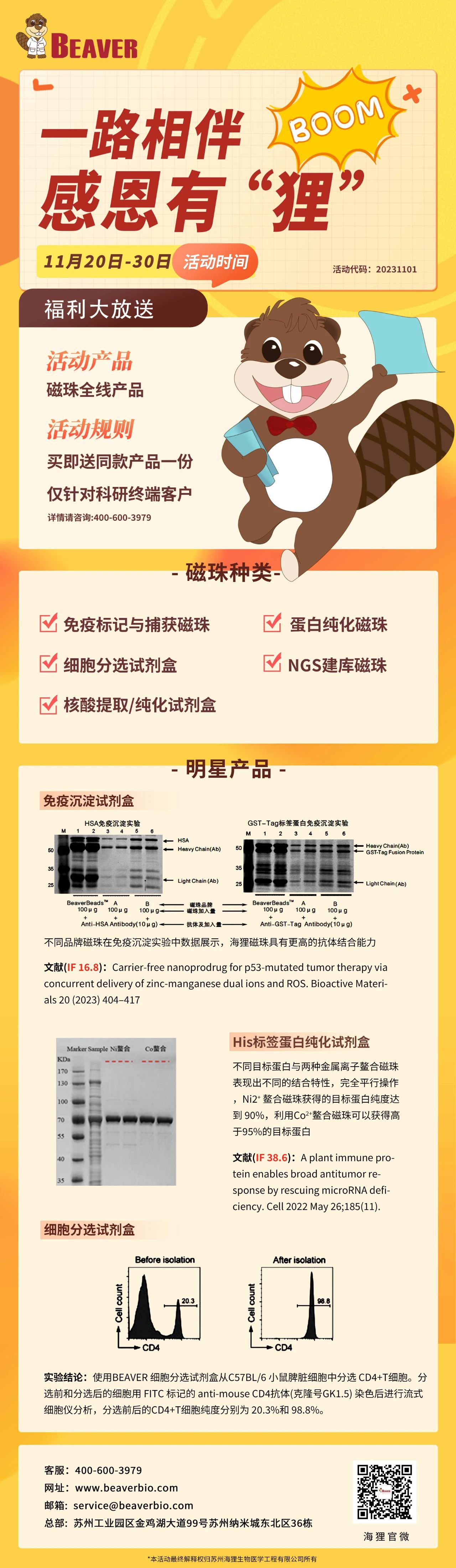 海狸磁珠感恩季促销开始啦，活动仅限10天