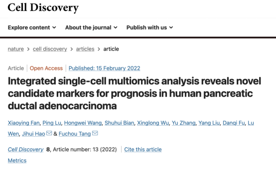 Cell Discovery | 汤富酬团队与郝继辉团队合作揭示胰腺导管腺癌的表观遗传调控机制