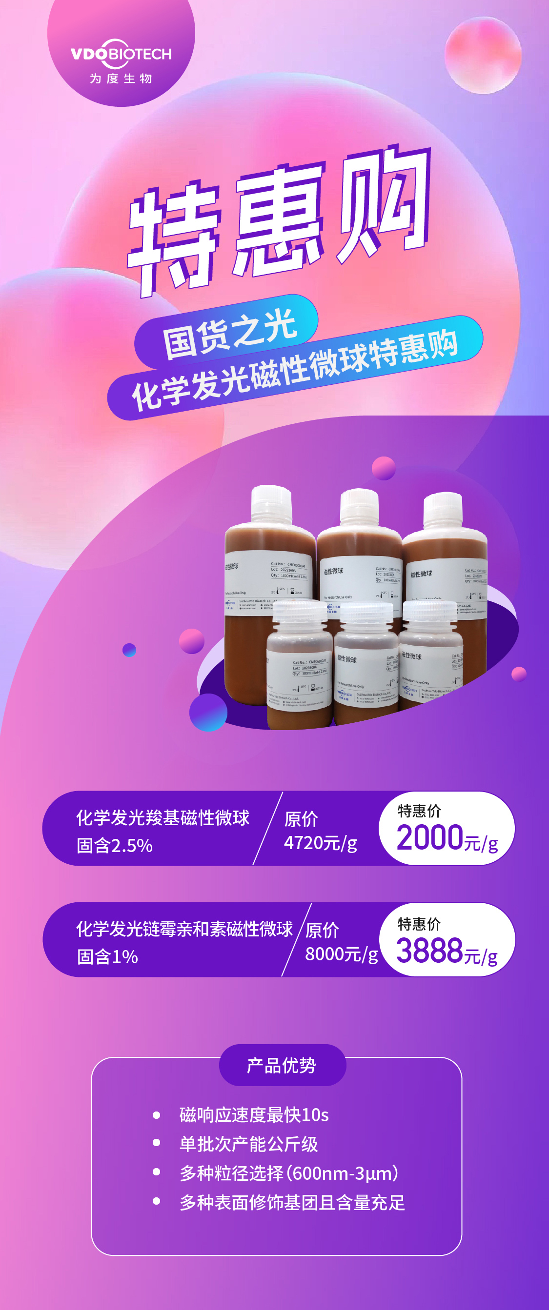 国货之光| 为度微球双11特价，限时狂欢特惠节