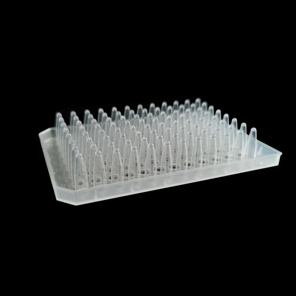 PC-PCR-96-100-C  PCR板,96孔,100ul,透明,半裙边(印刷款)
