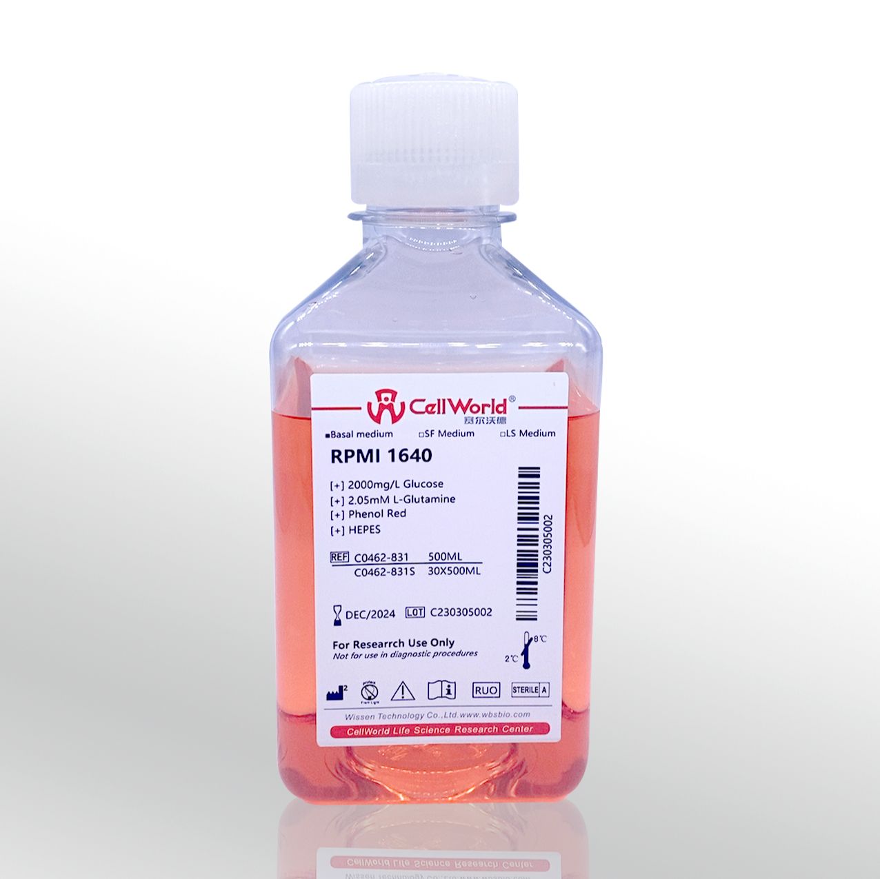 CellWorld RPMI 1640 Medium C0462-831