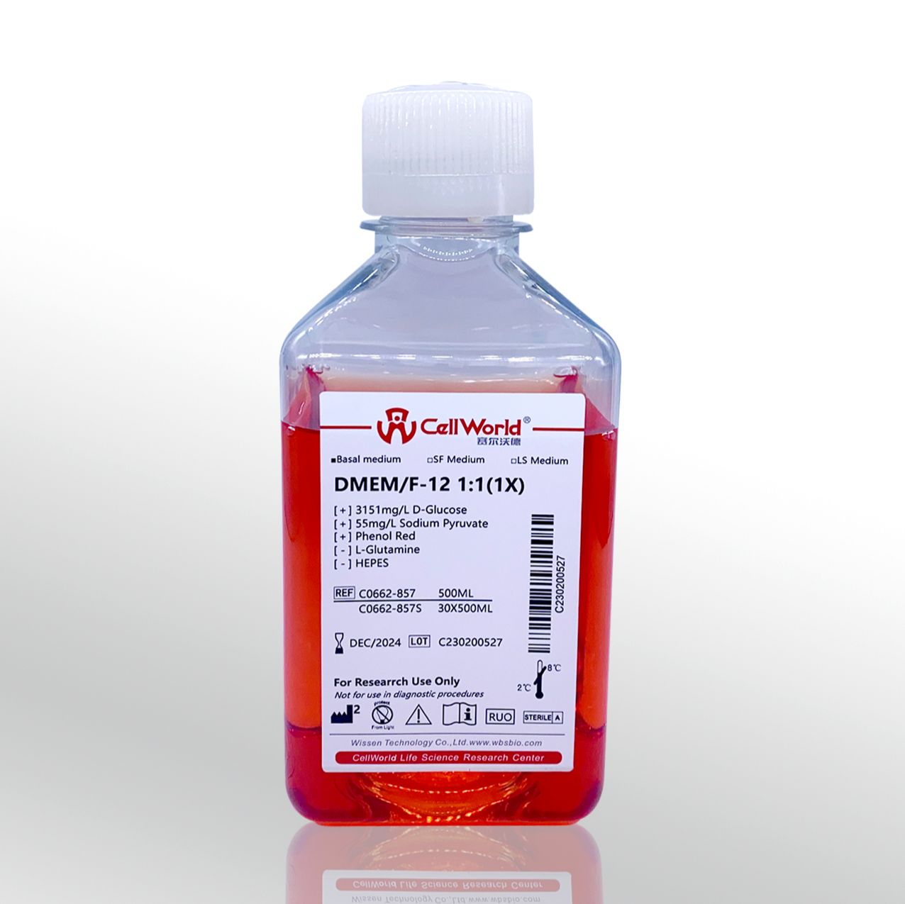 CellWorld DMEM/F12培养基(1:1)C0662-857