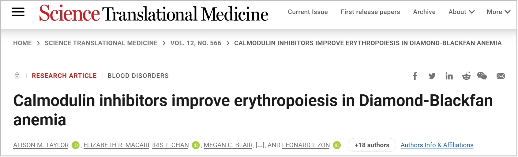Sci Transl Med. |（接上期推文）“核糖体失调病”--DBA综合征治疗策略研究中Polysome profiling的应用
