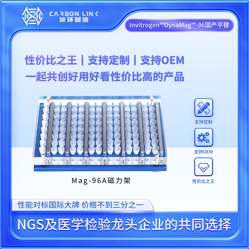 磁力架thermo InvitrogenDynaMag-96国产平替碳环智造Mag-96A96孔板磁力架96孔磁力架