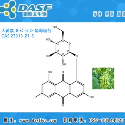 大黄提取物 大黄素-8-O-β-D-葡萄糖苷1%-99% CAS:23313-21-5 厂家