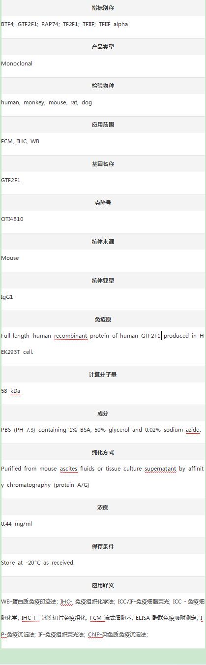 Anti-GTF2F1 Antibody (Clone#OT