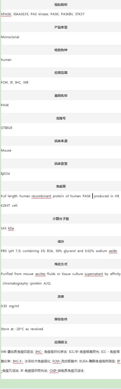 Anti-PASK Antibody (Clone#OTI8