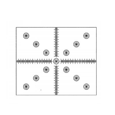 YZP1732F1 头影放大率一致性测试卡