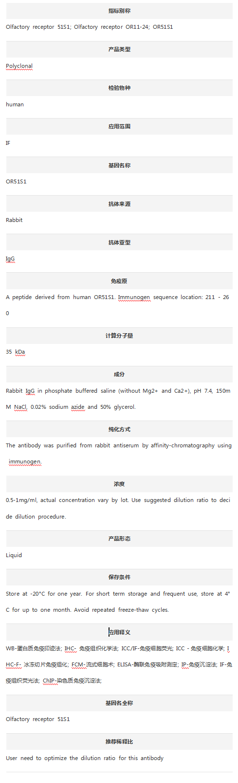 Anti-OR51S1 Antibody