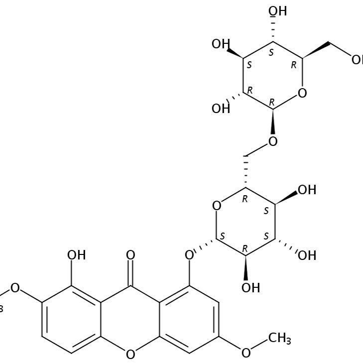 1-O-龙胆二糖基-3,7-二甲氧基-8-羟基氧杂蒽酮487040-33-5