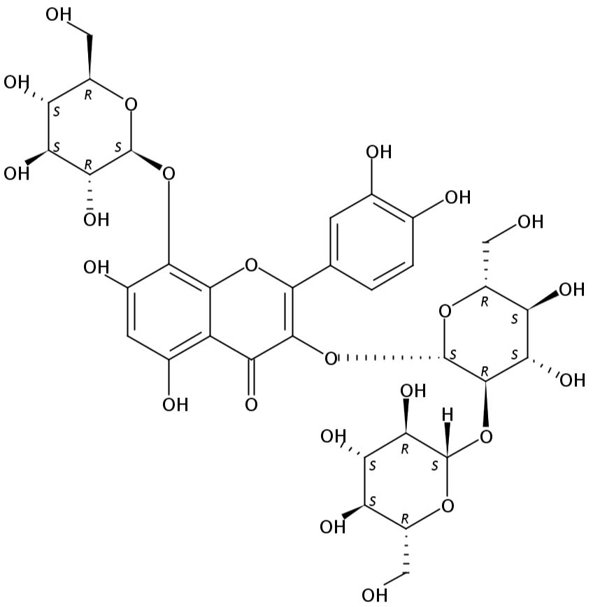 棉花皮素-3-槐二糖-8-葡萄糖苷77306-93-5