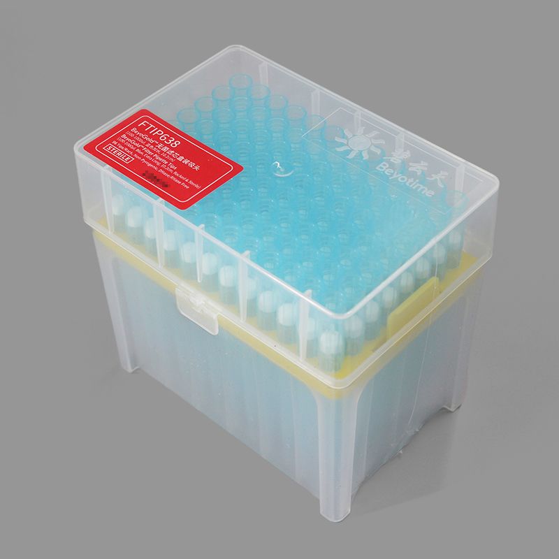BeyoGold™无菌滤芯盒装吸头(1-200μl, 黄色加长, 5.6cm)