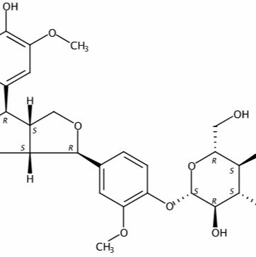 松脂醇-4-O-beta-D-吡喃葡萄糖苷41607-20-9