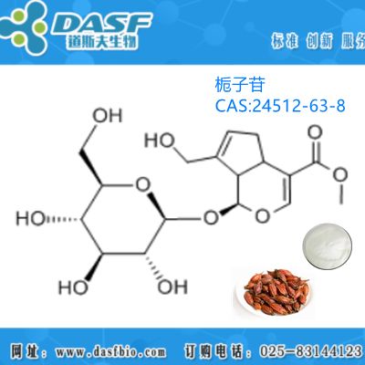 栀子提取物 栀子苷 京尼平苷 1%-98% 24512-63-8 标准品