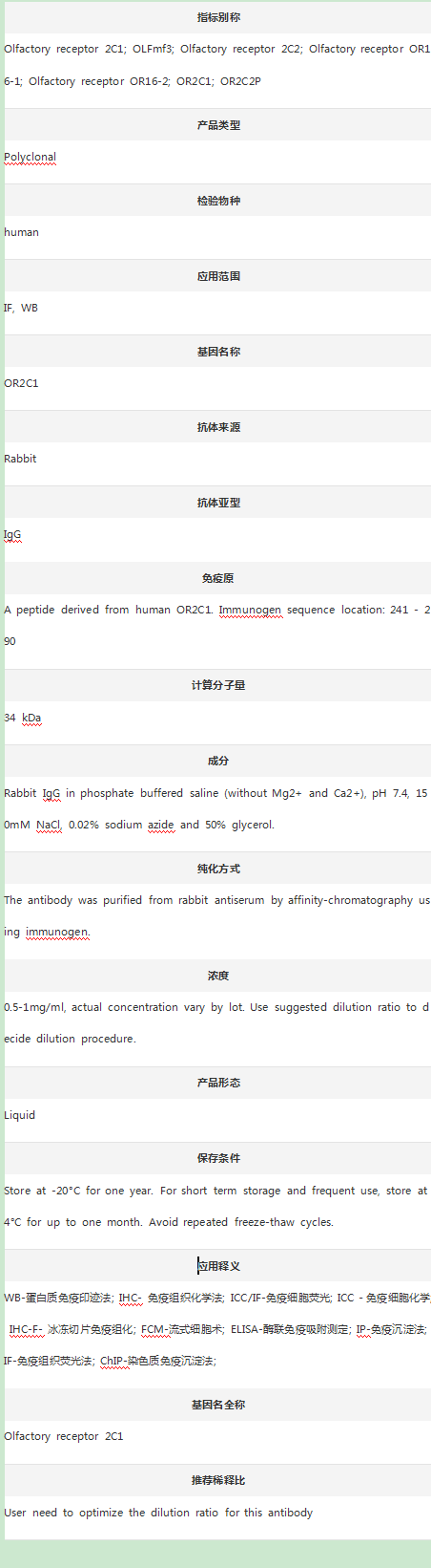 Anti-OR2C1 Antibody