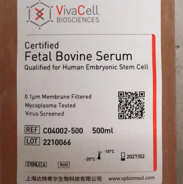 VivaCell货号C04002-500胚胎干细胞专用胎牛血清13611631389上海睿安生物