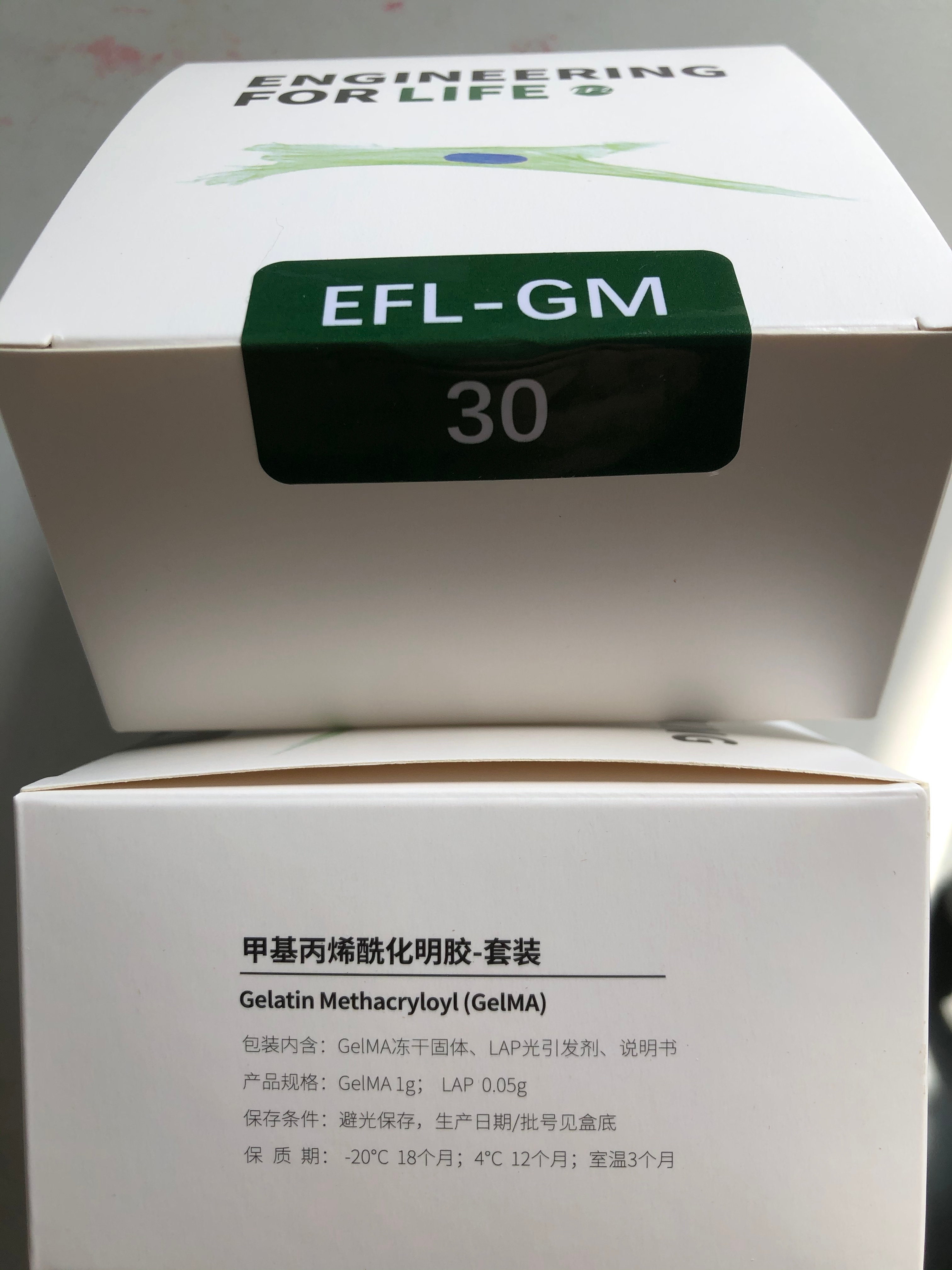 EFL货号EFL-GM-30甲基丙烯酰化明胶(GelMA)1