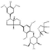 (-)-丁香树脂酚-4-O-β-D-呋喃芹糖基-(1→2)-β-D-吡喃葡萄糖苷