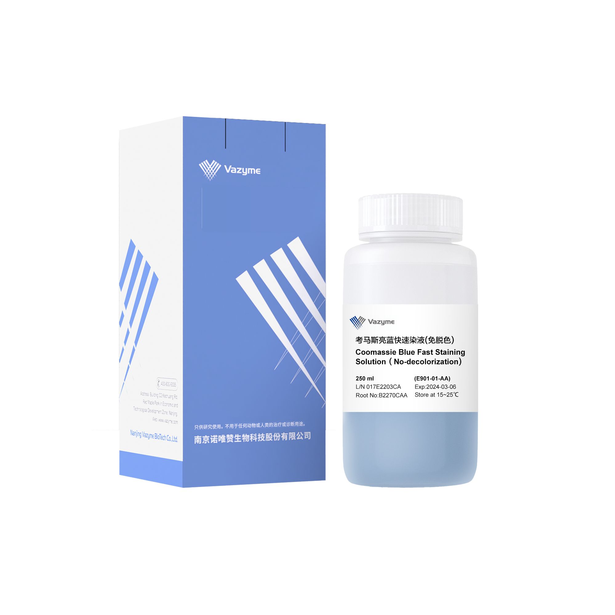 Coomassie Blue Fast Staining Solution (No-decolorization)(E901)