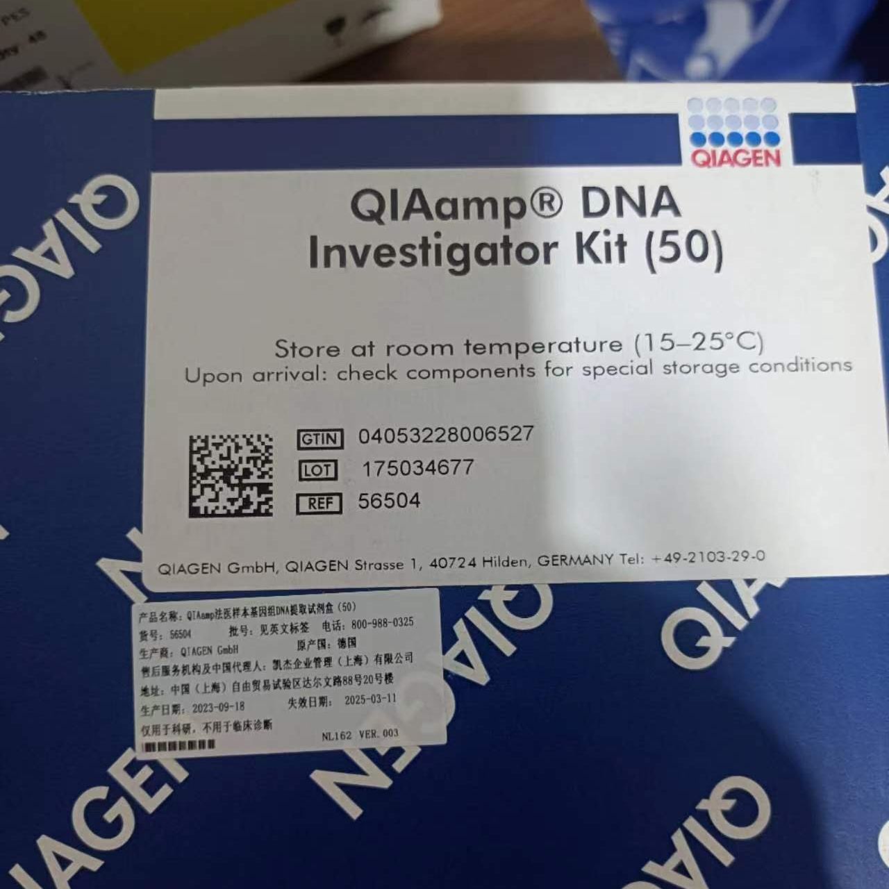 qiagen凯杰优秀代理商 56504 QIAamp DNA Investigator Kit