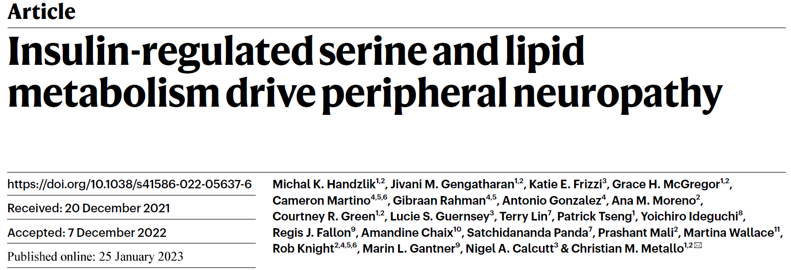 Nature | 一篇关于丝氨酸影响神经病变的新研究