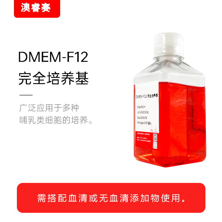 DMEM/F12完全培养基（含HEPES、10%FBS）