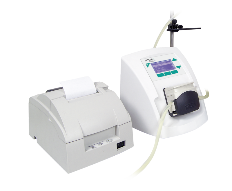 DOSE IT peristaltic pump connected to external printer