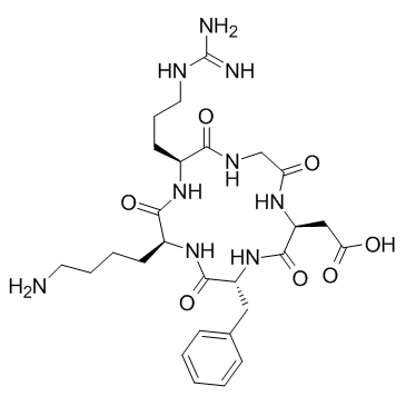 Cyclo(-RGDfK)结构式