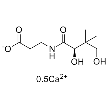 D-Pantothenic acid hemicalcium salt结构式