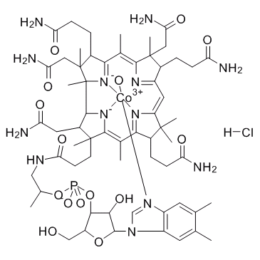 Hydroxocobalamin hydrochloride结构式