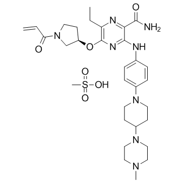Naquotinib mesylate结构式