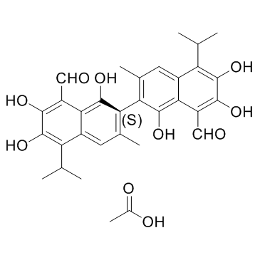 (S)-Gossypol acetic acid结构式