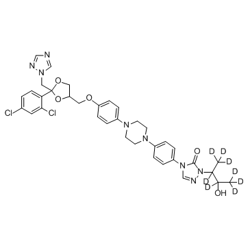 Hydroxy Itraconazole D8结构式