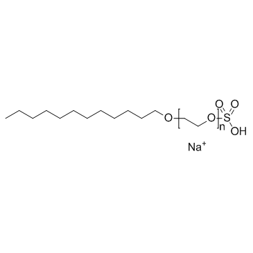 Sodium lauryl polyoxyethylene ether sulfate结构式