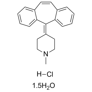 Cyproheptadine hydrochloride sesquihydrate结构式