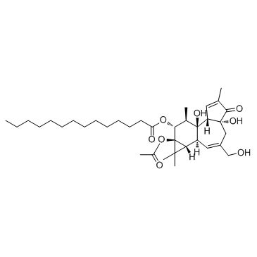 Phorbol 12-myristate 13-acetate结构式