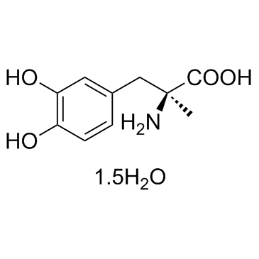 L-(-)-α-Methyldopa hydrate结构式