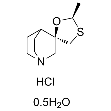 (-)-Cevimeline hydrochloride hemihydrate结构式