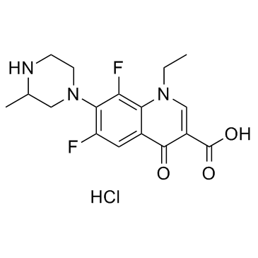 Lomefloxacin hydrochloride结构式