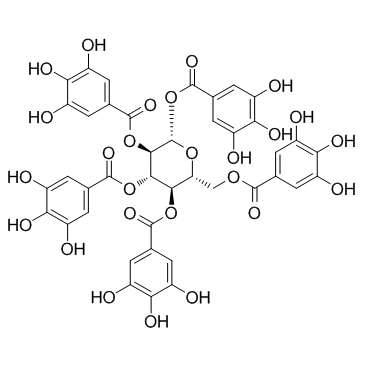 1,2,3,4,6-Penta-O-galloyl-beta-D-glucopyranose结构式