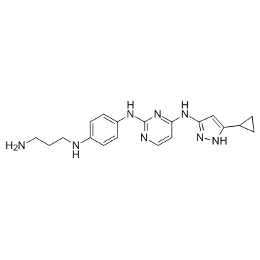 2,4-Pyrimidinediamine with linker结构式