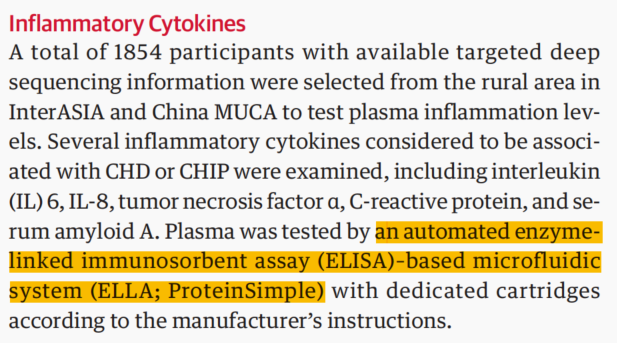 IF: 30 | 「全自动微流控ELISA」助力中国冠心病队列研究！