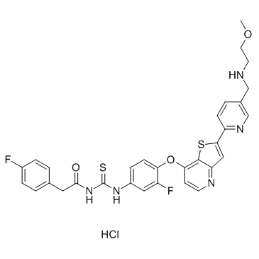 Glesatinib hydrochloride结构式