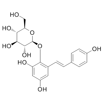 2,3,5,4-Tetrahydroxystilbene 2-O-β-D-glucoside结构式