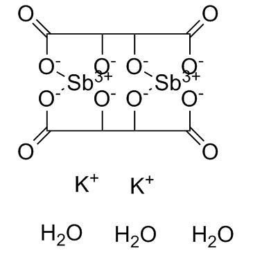 Antimonyl potassium tartrate trihydrate结构式