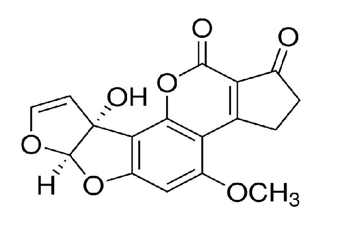 黄曲霉毒素M1分子结构式