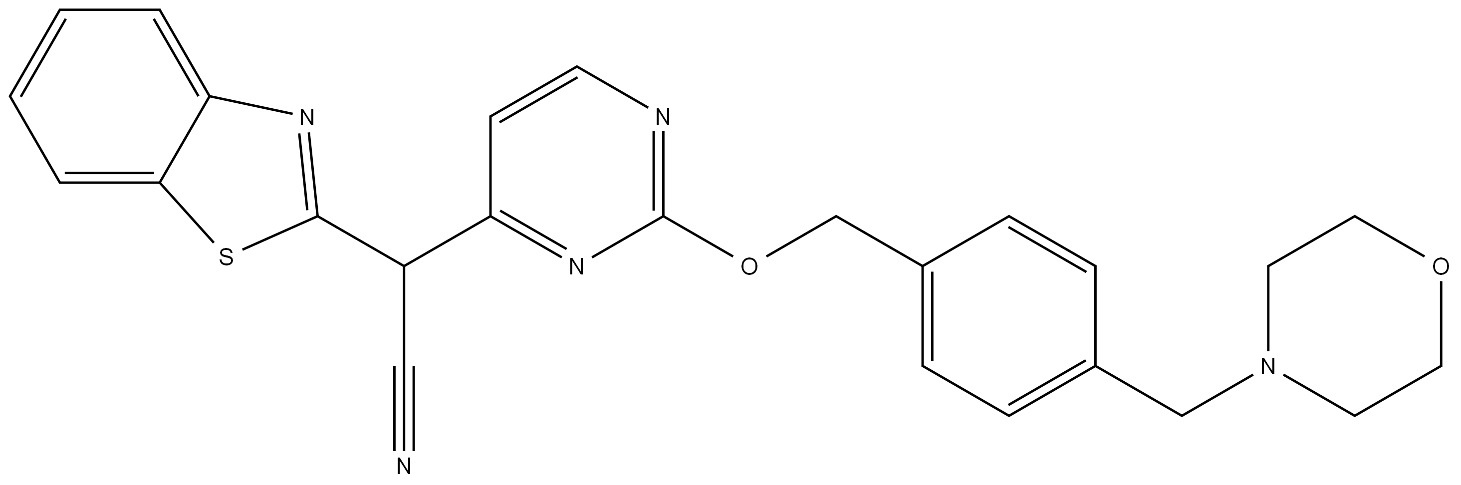 (1,3-苯并噻唑-2-基)[2-[4-[(吗啉-4-基)甲基]苄氧基]嘧啶-4-基]乙腈