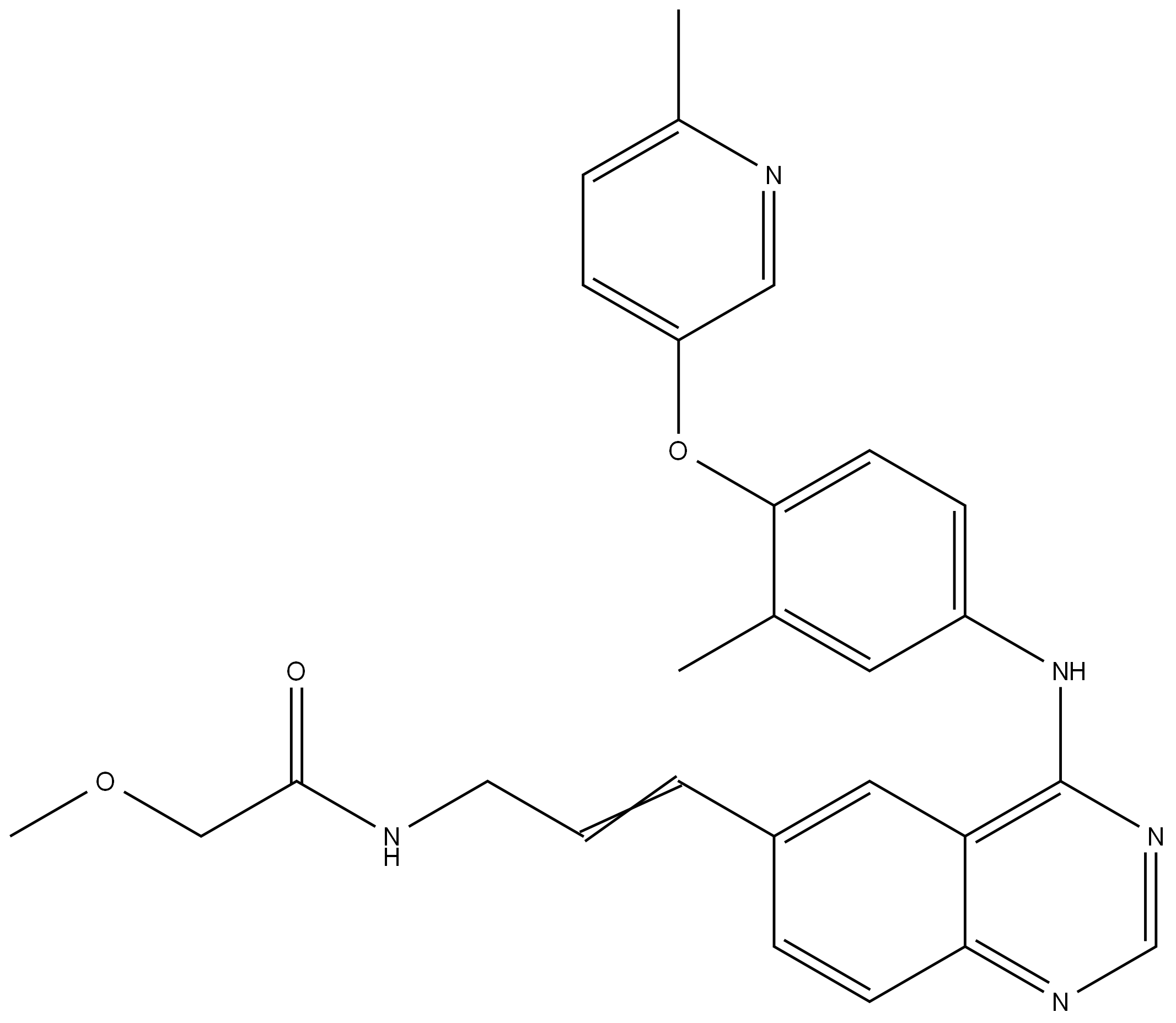 2-甲氧基-N-[3-[4-[[3-甲基-4-[(6-甲基-3-吡啶基)氧基]苯基]氨基]-6-喹唑啉基]-2-丙烯-1-基]乙酰胺