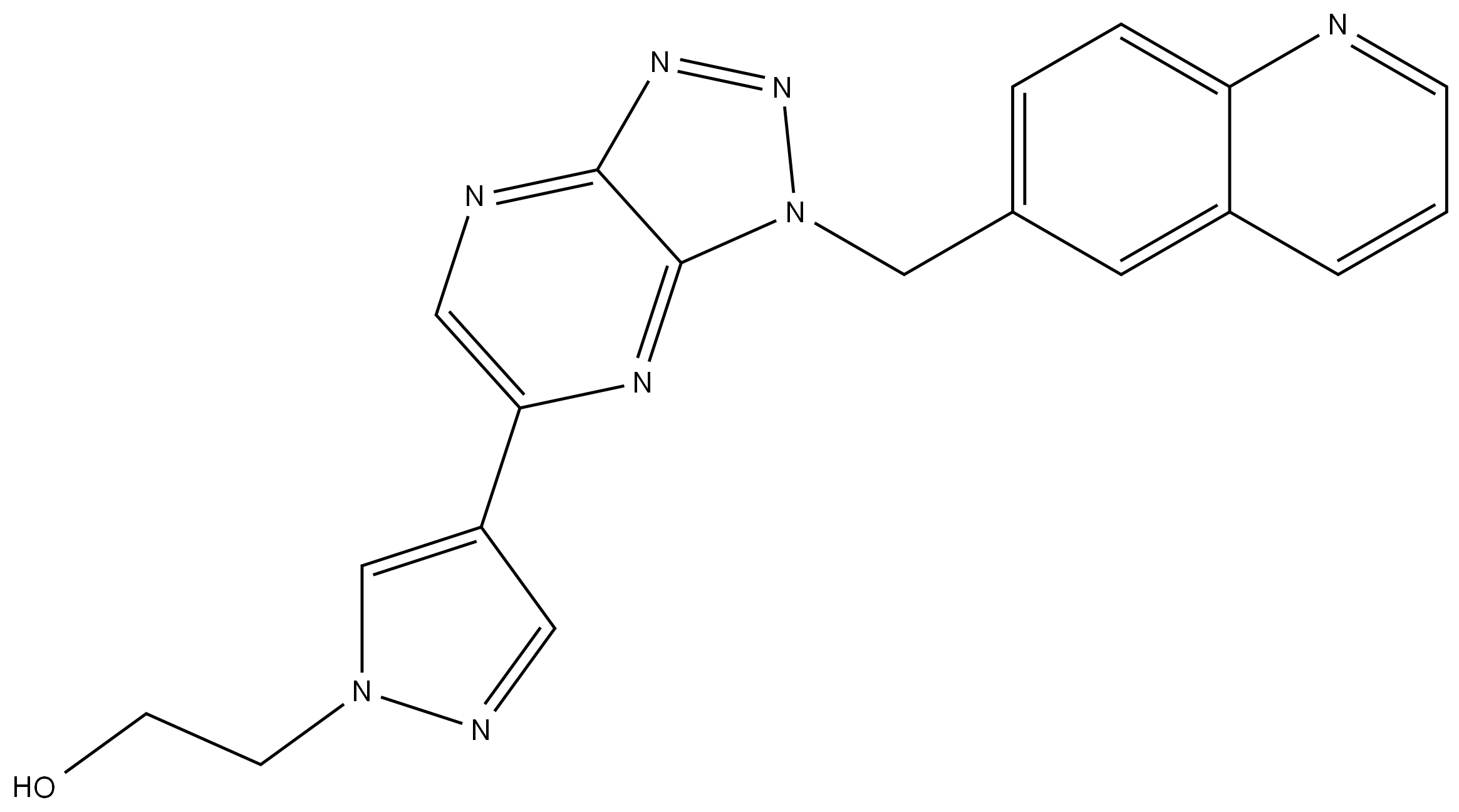 2-[4-[1-(喹啉-6-甲基)-1H-[1,2,3]三唑并[4,5-B]吡嗪-6-基]-1H-吡唑-1-基]乙醇